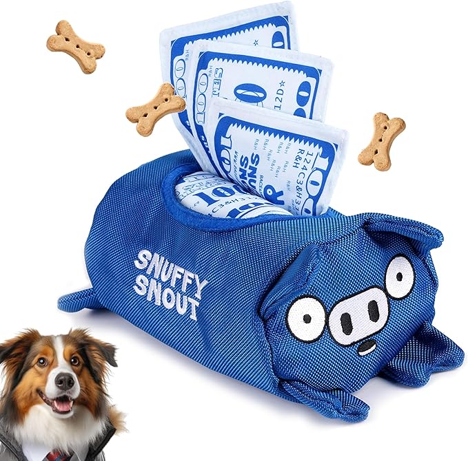 Race&Herd Dog Puzzle Toy - Snuffle Mat for Dogs Puzzle Feeder, Dog Enrichment Toys for Dogs, Interactive Pet Enrichment Toys Small Dogs, Puppy Mental Stimulation Puzzle Toy, Piggy Bank for Puppies