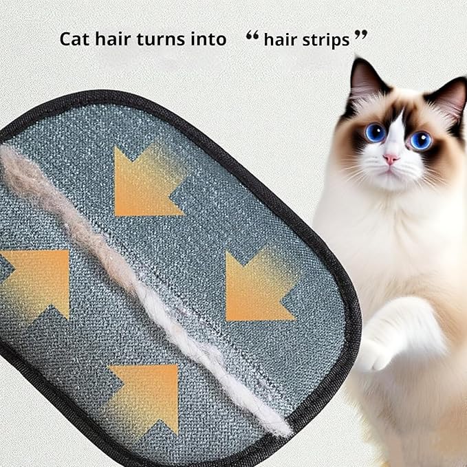 Pet Hair Removal Glove,2Pcs Electrostatic Gloves Pet Hair Removal, 2025 Pet Hair Remover Glove, Washable Reusable Dogs Cats Hair Gloves for Furniture Bed Sheets Couch Clothes Carpet Car Seat