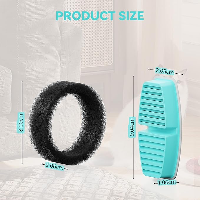 Cat Water Fountain Filters : BEMOONY Pet Water Fountain Replacement Filter - 12 Packs of Cat Fountain Filters (6 Carbon Filters + 6 Sponges) - Multiple Filtration Please Replace it Every 2-3 Weeks