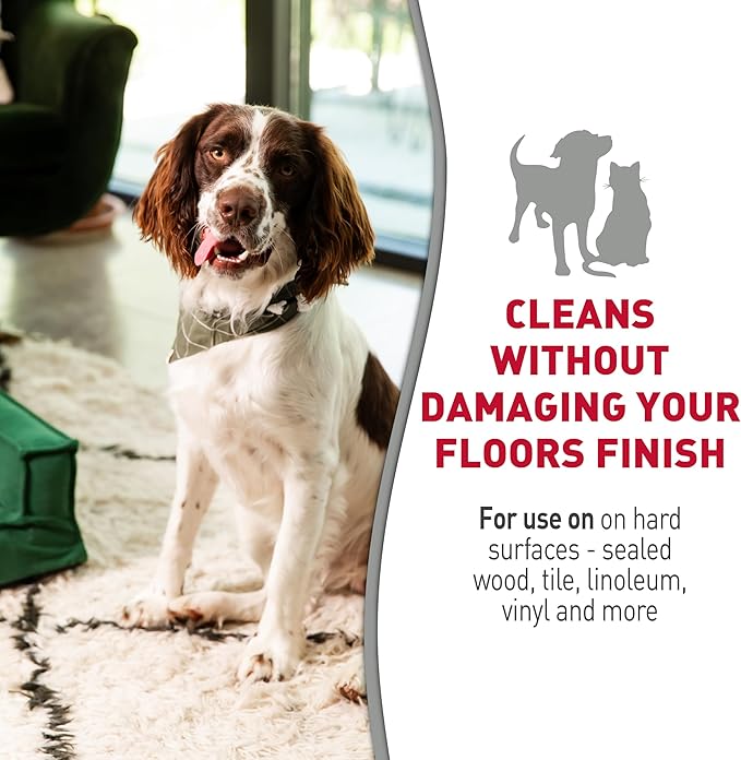 Nature's Miracle Hard Floor Cleaner, 24 Ounces, Dual-Action Stain and Odor Remover Works to Remove Tough Pet Stains and Odors On Sealed Wood and Hard Floor Surfaces