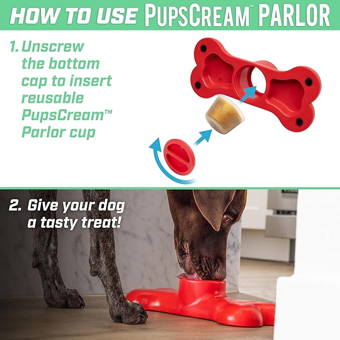 GoSports Pets PupsCream Parlor - Non-Slip Frozen Dog Treat & Ice Cream Holder