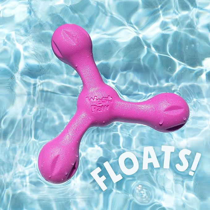 WEST PAW Zogoflex Air Skamp Tug-of-War Stick Dog Chew Toy – Hollow, Squishy Interactive Toy for Dogs, Puppies – for Chewing, Catch, Carry, Fetch, Dishwasher Safe, Latex-Free, 8.5", Dandelion Yellow