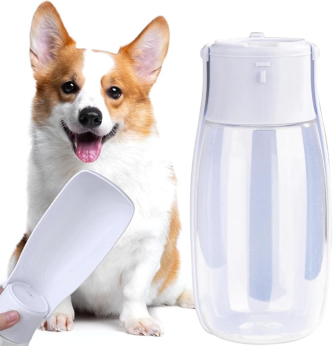 Foldable Dog Water Bottle,Portable Dog Water Dispenser,Outdoor Pet Water Bottle for Dog,Cat,Rabbti,Puppy and other Small Animal for Walking,Hiking,Travel.Dishwasher Safe,Puppy Accessories