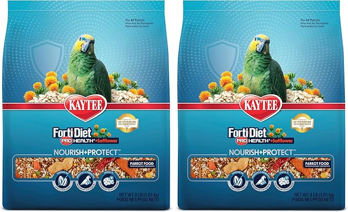 Kaytee Forti-Diet Pro Health with Safflower Pet Parrot Food, 4 lb (Pack of 2)