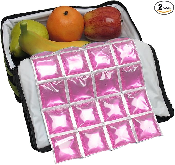 ICY-COOLS Reusable Ice Packs for Coolers - Flexible Ice Sheets, Flat and Long-Lasting for Camping or Lunch Boxes, 10x16 & 8x12, 1 or 3 Pack