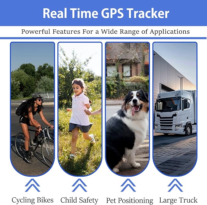 GPS Tracker for Vehicles,Car GPS Tracker Portable Real Time Magnetic GPS Tracking Device, Full Global Coverage Location Tracker for Car,kids,dogs,Trucks/Person. No Subscription Required/No Monthly Fee