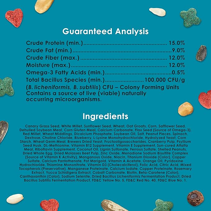 Kaytee Forti-Diet Pro Health Nourish+Protect Cockatiel Food, Comprehensive Nutrition Backed by Science, Digestive Health, Immune Support, 5 pounds