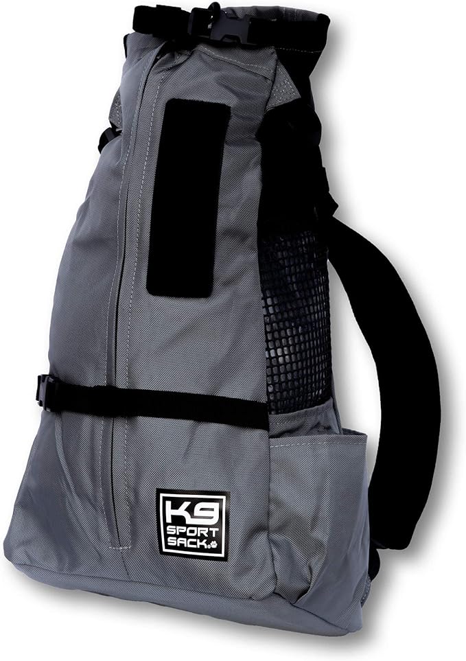 K9 Sport Sack Trainer - Medium, Iron Gate - Ideal for Dogs with 17-19” Back Length - Backpack-Style Training Carrier - Meant for Quick, Non-Strenuous Activities