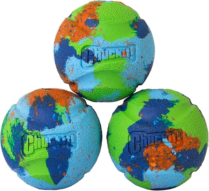 Chuckit! Limited Edition EcoFetch Ball Dog Toy, Medium (2.5 Inch Diameter) Pack of 3, for Breeds 20-60 lbs