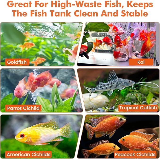 hygger Aquarium Water Bio-Clarifier, Reducing Fish Waste and Cleaning Organic Sludge, Natural Fish Tank Aquarium Leave-in Waste Management Solution for Freshwater and Saltwater Tanks, 300 ML