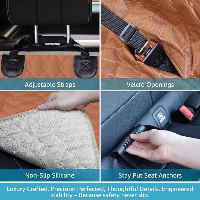 Lassie XL Truck Dog Seat Cover Back Seat, Dog Car Hammock for Large SUV and Trucks Compatible with F150 F250/Chevrolet Silverado/Ram Pickup/GMC Sierra/Toyota Tundra and Crew Cab