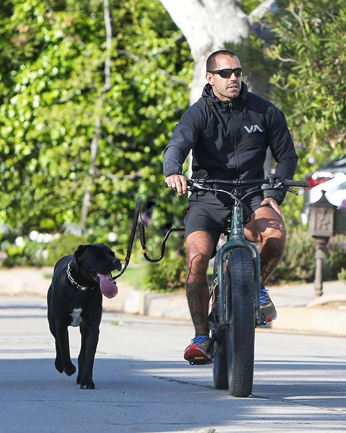 Heavy Duty Dog Bike Leash Attachment Hands Free Dog Bicycle Leash for Riding Exercising Cycling