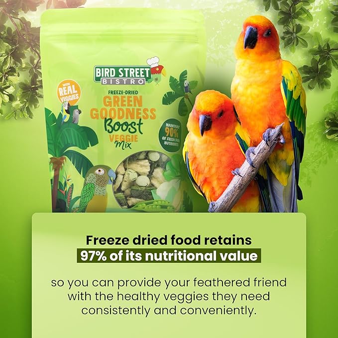 Green Goodness Bird Treats - Parrot & Parakeet Treats - Cockatiel & Conure Food