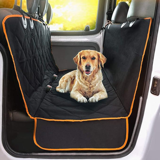 Doggie World Dog Car Seat Cover for Back Seat for XL Cars, SUVs & Trucks - Durable Car Cover Protector for Dogs, Nonslip Backseat Dog Hammock, Waterproof Scratchproof Protection Against Dirt, Pet Fur