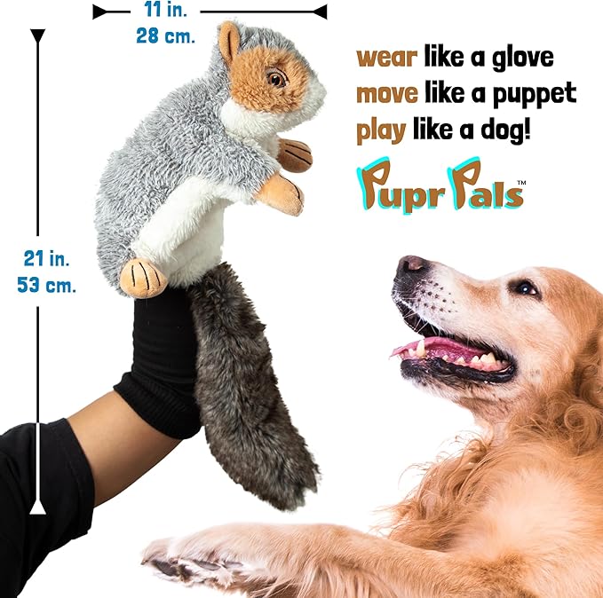 Pupr Pals Dog Toy Puppet with Tough Padding for Safe Interactive Play, Protection to Stop Puppy Kitten Biting Hands; for Boredom-Busting Training and Exercise