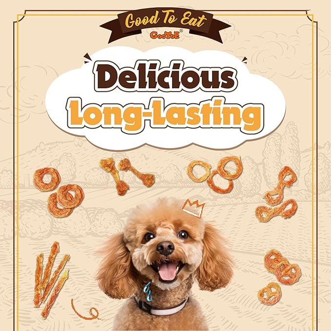 Gootoe Turkey Tendon Dog Treats, Bone (L) 3.53 oz, USA-Sourced Turkey Tendon, Natural Snack, Premium Puppy Chews, Hypoallergenic, Reseal Value Bags, Size for Large Dogs