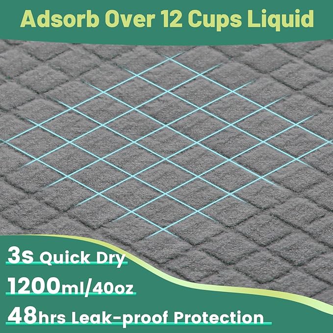 Gimars XXXL 31"x47" 40 Counts Odor-Control Charcoal Pee Pads for Dogs, Super-Absorbent and Leak-Proof Pet Training Pee Pads, Disposable Charcoal Puppy Pads Suitable for Dogs, Cats and Rabbits