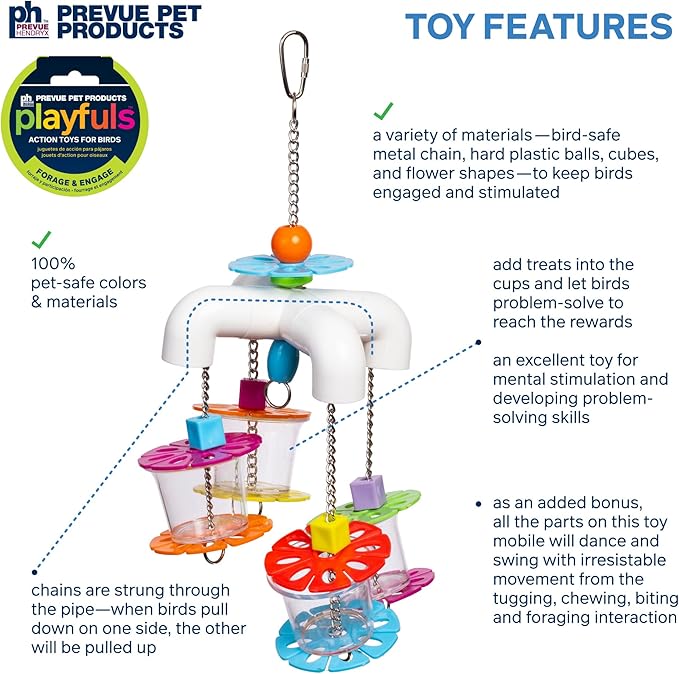 Prevue Pet Products Sink 'n Seek - Playfuls Forage & Engage Bird Toy 60250