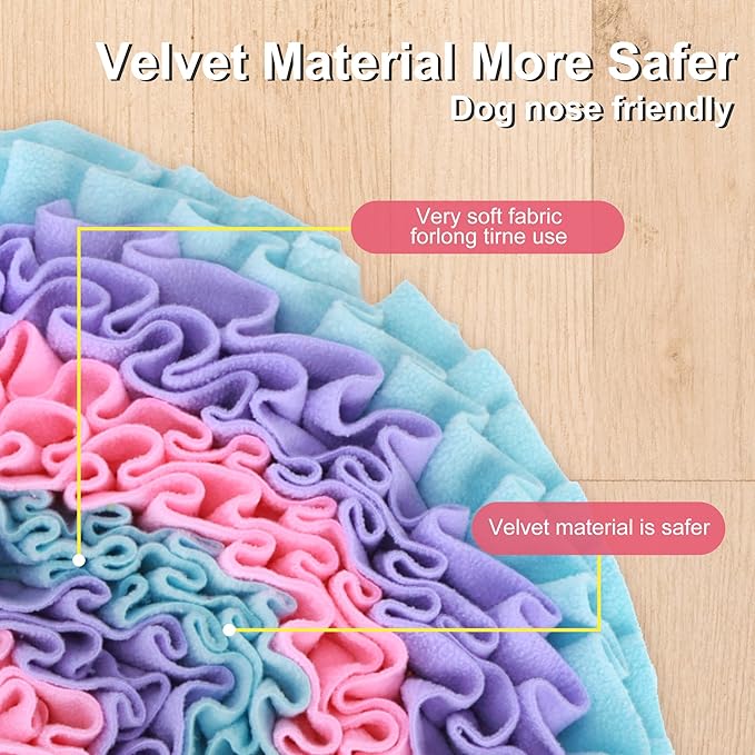 2 Pcs Snuffle Mat for Dogs, Pet Slow Feeding Interactive Toys for Smell Training, Foraging Skills, Suitable for Puppy or Cat (Large 50cm)