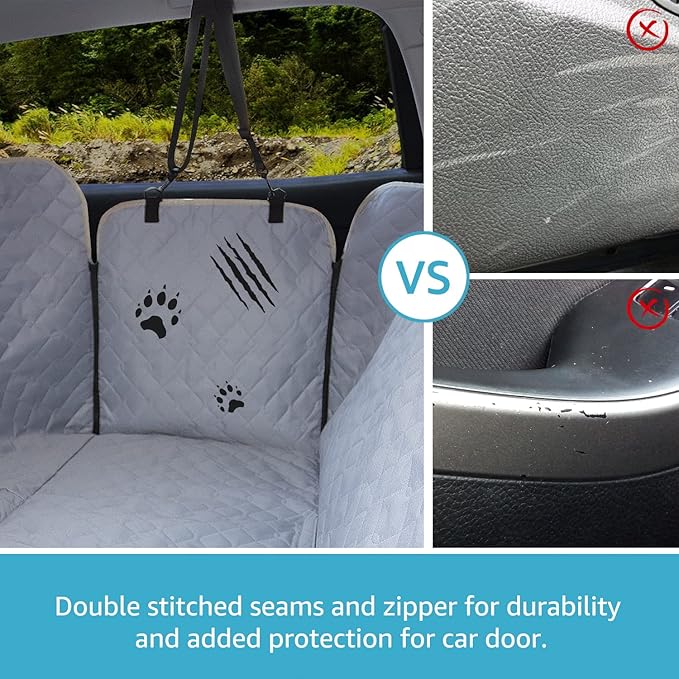 Lassie Truck Dog Car Seat Covers Back Seat, F150 F250 Waterproof Dog Car Hammock for Truck, Backseat Pet Cover for Car Compatible with Ram 1500,2500,Silverado Sierra Tundra