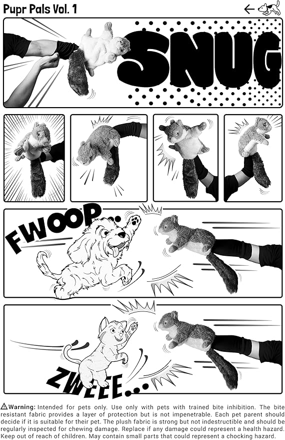 Pupr Pals Dog Toy Puppet with Tough Padding for Safe Interactive Play, Protection to Stop Puppy Kitten Biting Hands; for Boredom-Busting Training and Exercise