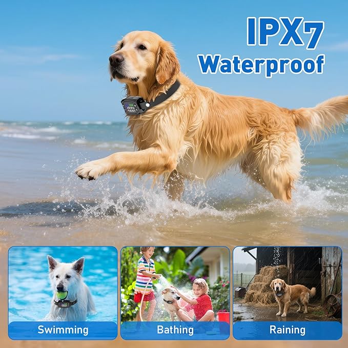 GPS Wireless Dog Fence, Electric Fence for Dogs, Pet Containment System with 3 Warning Modes, 33-1000 Yards Range, Boundary Collar for Pets Over 20 Lbs/ IPX7 Waterproof