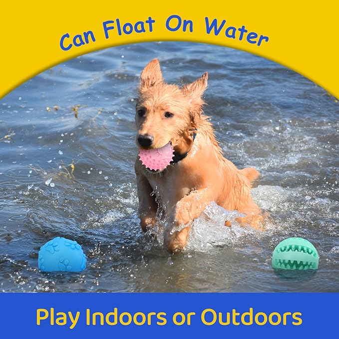 6 Pack Puppy Toys Interactive Dog Toys Squeaky Dog Balls and Treat Chew Toys for Small Dogs Teething and Intellect Training