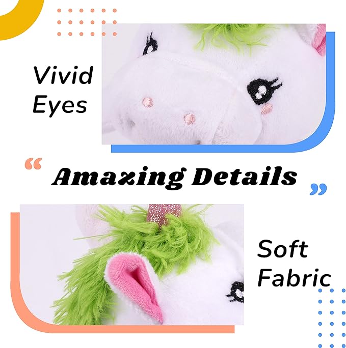 Hopearl Talking Unicorn Repeats What You Say Nodding Electric Interactive Animated Toy Speaking Plush Buddy Birthday Festival for Toddlers, 7.5''