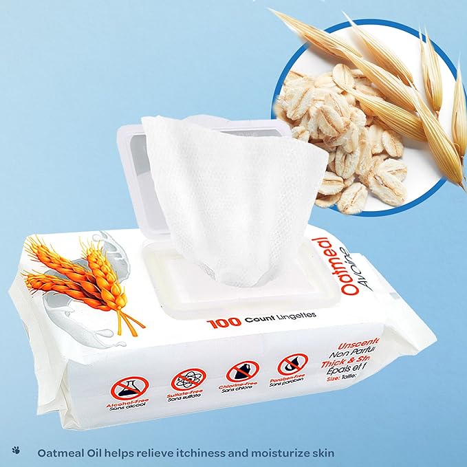 Best Pet Supplies Pet Wipes for Dogs - Dog Wipes Cleaning Deodorizing, for Coats, Ears, Paws - Soothing Oatmeal, 400 Count