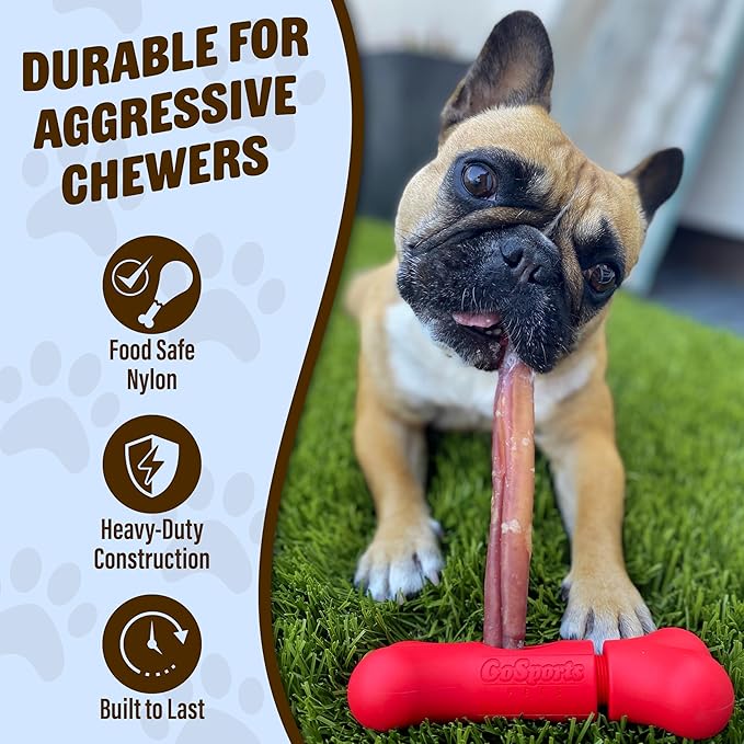 GoSports Chew Champ Bully Stick Holder for Dogs - Securely Holds Bully Sticks to Help Prevent Choking - 6 in or 8 in Size