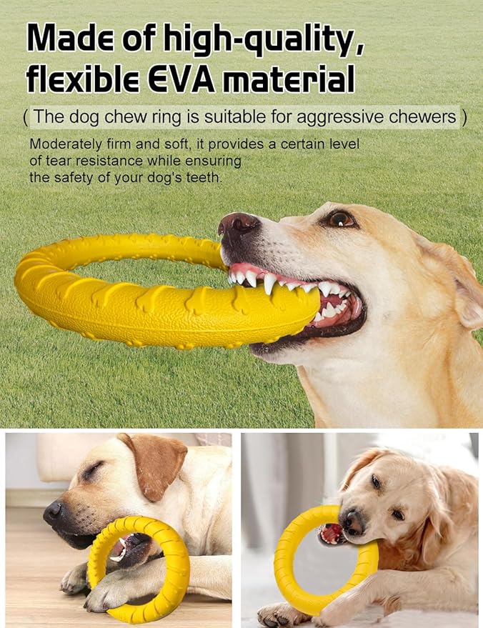 Dog Flying Disc Toy， Soft Indestructible Dogs Flying Disc Pack ，for Aggressive chewers Medium Large Dog，Dog Beach Essentials Water Pool Float Toys (Flying Disc Set 1 Box)