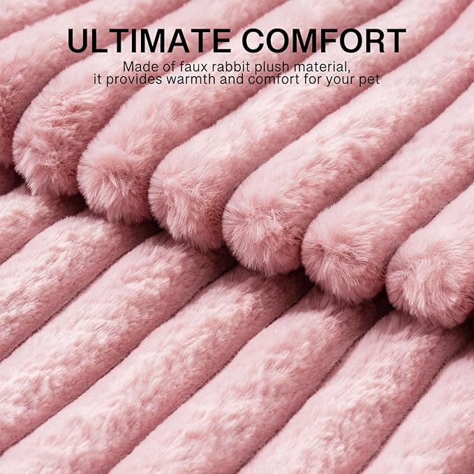 MEWOOFUN Dog Bed for Medium Dogs, Washable Large Cat Beds for Indoor Cats, Donut Pet Bed for Dogs and Cats with Anti-Slip Bottom (Pink, 27"x27"x10")