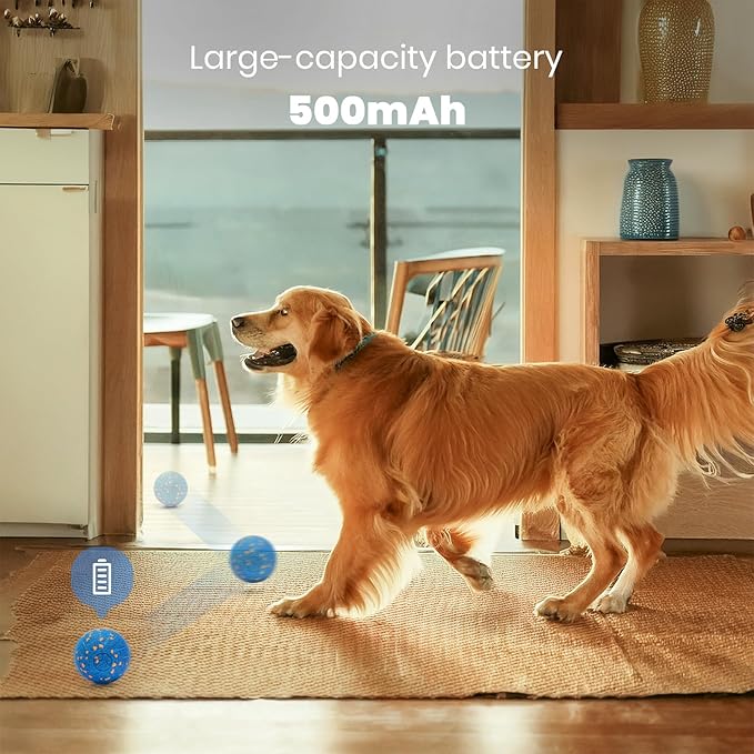 Upgraded Smart Interactive Dog Toys: 3 Interactive Modes Vibrating Ball with E-TPU Material, IPX7 Waterproof, Self-Moving/Bouncing/Rotating Ball for Medium/Large Dogs