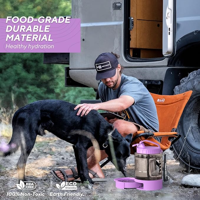 Dog Water Bottle Portable Travel - 77oz Large Travel Water Bowl for Dogs Camping Hiking Beach Traveling Essentials,Big Pet Bottles Bowl Water Dispenser for On The Go Park Car Walking Accessories