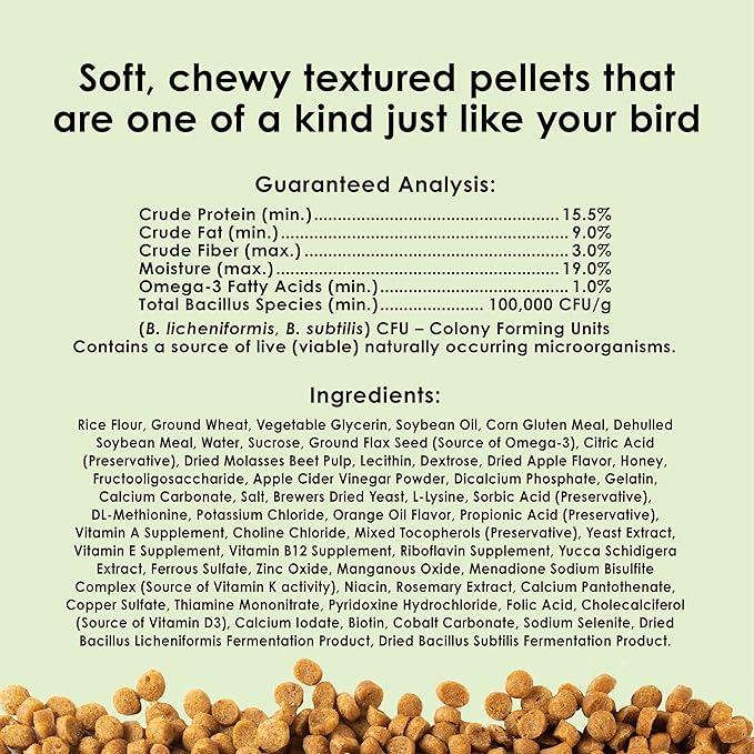 Kaytee Nutri Soft Pet Parrot & Conure Bird Food, 3 Pound