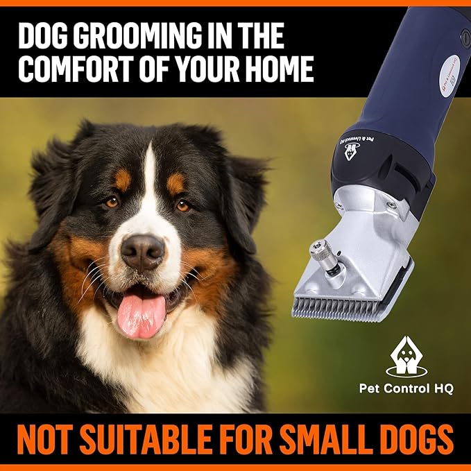 Professional Dog Grooming Clippers for Thick Coats - Shears Heavy Duty Hair Cutting Kit - Large Dog Shaver Set - Pet Trimmer for XL Large Dogs, Horses, Livestock