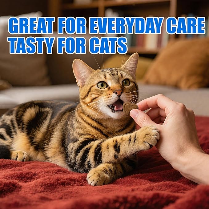 Just Try 300 Bites Allergy & Immune Bites For Cats - with L-Lysine & Quercetin - Skin & Coat Health Eye Health - Soft Bites for Itchy Skin Relief & Cat Allergy- Grain Free Dietary supplements for pets