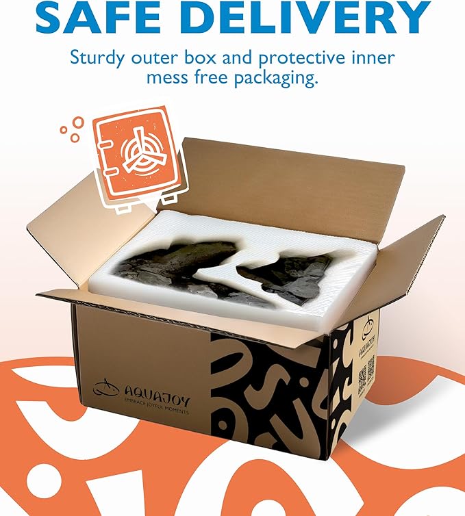 Large Aquarium Rock Decor – Natural Resin Rock Formation for Fish Tank, Ideal Aquarium Rocks Aquascaping Decor for Aquascaping & Tank Landscaping