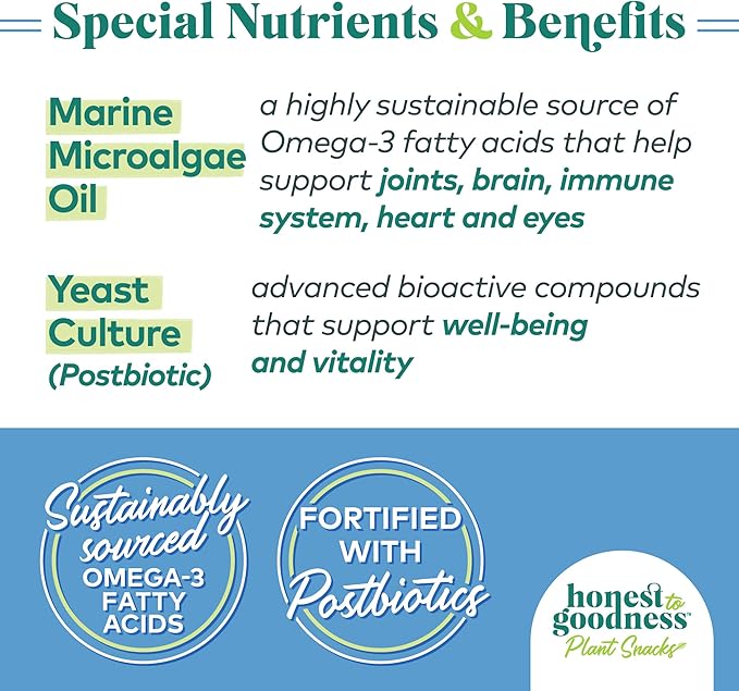 Honest to Goodness Plant Snacks Golden Years Blueberry & Carrot Recipe Dog Treats, Enriched with Omega 3s & Postbiotics, 8oz