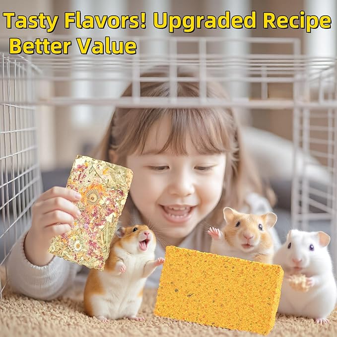 Rabbit Toys 20pcs 2 IN 1 Bunny Crisp Treat Guinea Pig Chew Snack for Cleaning Teeth Enrichment Timothy Hay Chips Hamsters Molar Food For Chinchilla Gerbil Rat Indoor Dental Care Boredom (8+12)