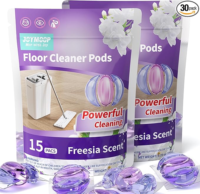 JOYMOOP Floor Cleaner for Mopping, 30 PCS Mopping Solution, Hardwood Floor Cleaner, Works Perfectly with Mop Bucket