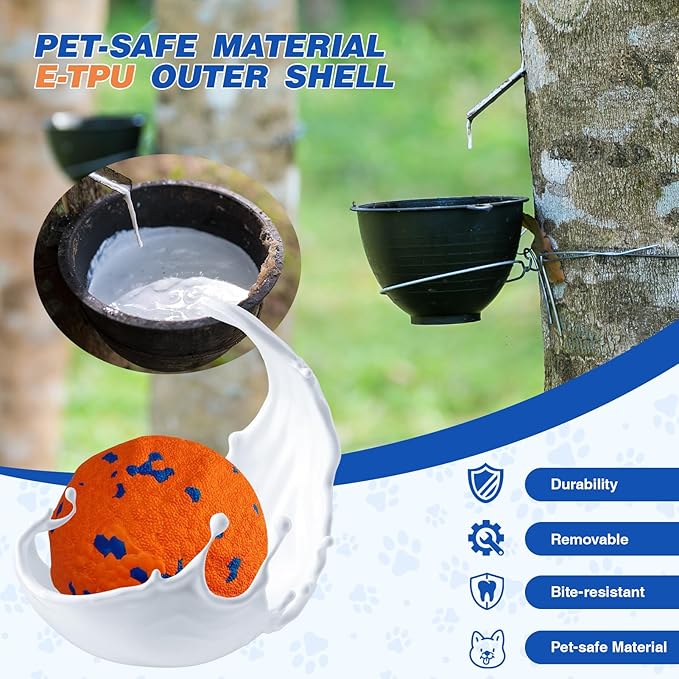 Interactive Dog Ball, Smart Interactive Dog Toys for Medium and Large Dogs, Automatic Moving Pet Ball with E-TPU Material, Rechargeable Bouncing Rotating Vibrating Dog Toy to Keep Them Busy