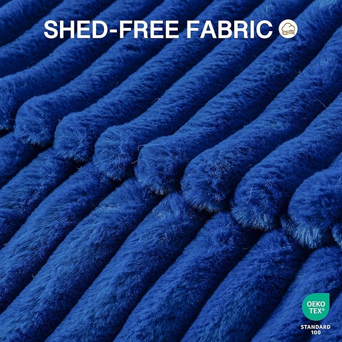 MEWOOFUN Donut Dog Beds for Small Dog, Calming Bed Round Cute Puppy Bed with Non-Slip Bottom, Fluffy Washable Pet Bed for Puppy and Kitten (Navy Blue, M (30x30x8))