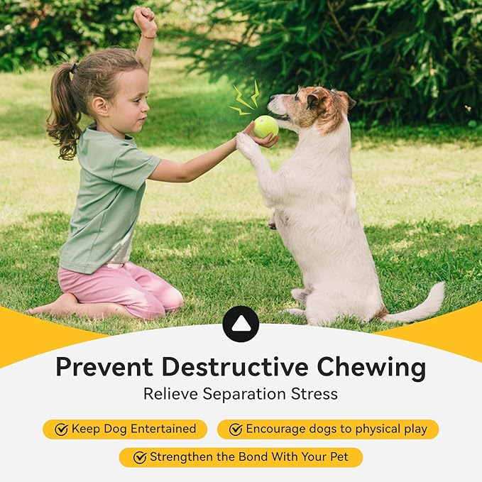 susu & wuwu 12 Pack Squeaky Balls for Small Dogs, 2 Inch Small Tennis Balls Interactive Fetch Dog Toy, Non-Toxic Durable Puppy Chew Toys for Teething, Training, Playing, Throwing