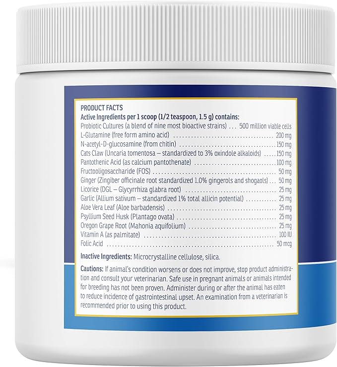 Rx Vitamins NutriGest - Dog Probiotics for Digestive Health - Probiotic for Cats - Cat Digestive Support,Anti Diarrhea for Cats and Dog Gas Relief - Probiotics for Dogs Powder - 4.65oz