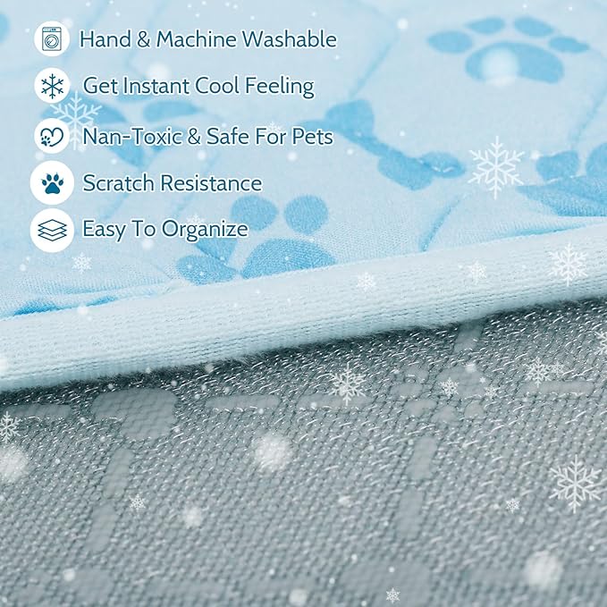 Dog Cooling Mat, Pet Cooling Mat for Dogs and Cats, Portable Summer Dog Cool Pad,Cool Bed for Pets, Premium Pet Cool Blanket for Summer