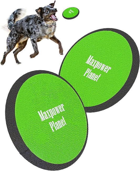 Maxpower Planet 10" Dog Flying Disc X2 Pack - Soft to Catch Dog Toy - Gliding Toy for Pets - Lightweight Flying Disc - Easy to Spot Flyer Discs Puppy Toys