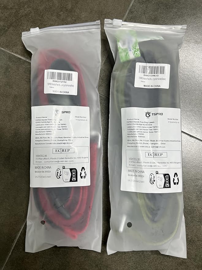 TSPRO Hands Free Dog Leash for Medium to Large Dogs, Adjustable Durable Leash with Comfortable Safety Padded Handle, Heavy Duty Metal Clasp for Walking, Running, Training (Tactical Blue)