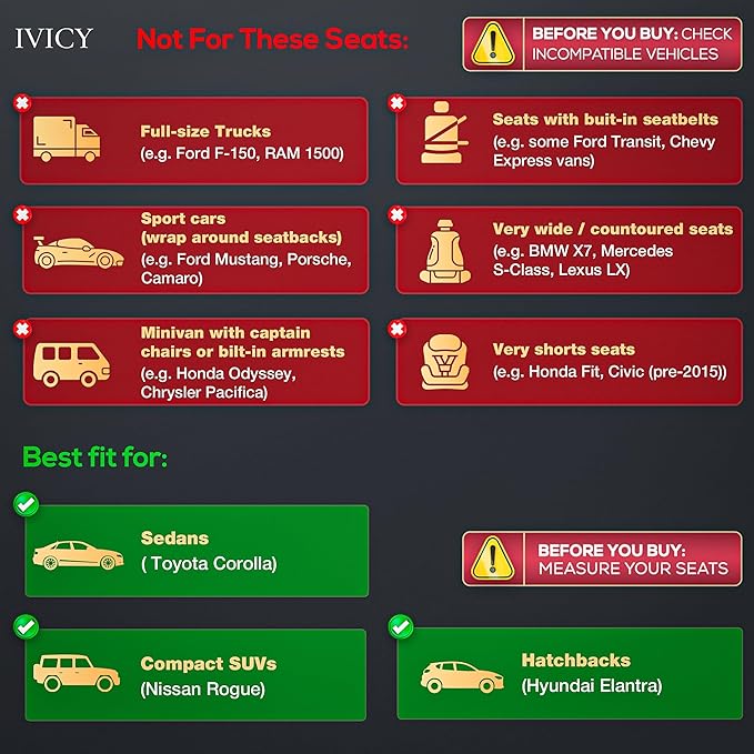 IVICY Faux Linen Car Seat Cover for Cars - Durable & Non-Slip - Front Car Seat Protector Covers for Most Automotive, Vans, SUVs, Trucks - 1 Unit - Light Beige