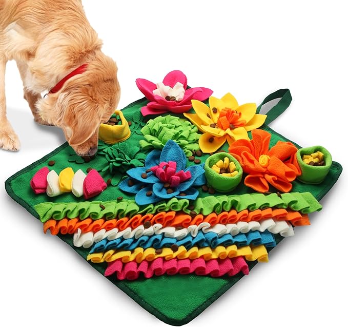 Snuffle Mat for Dogs - Christmas Dog Interactive Puzzle Toy for Mental Stimulation, Anxiety Relief & Slow Feeding, Fun Enrichment for Small/Medium Puppy & Cats
